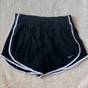 Nike Women's Black and White Athletic Shorts